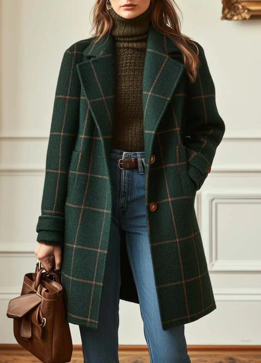 Laura™ | Abrigo clásico a cuadros
