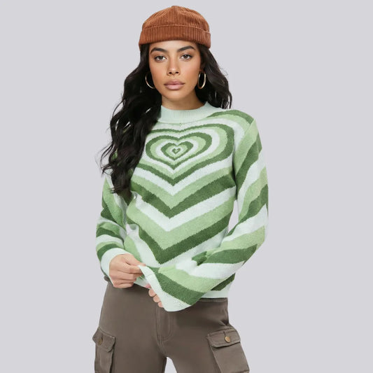 Olga™ - Suéter Corazón Ondulado